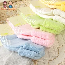 5 пар детских носков зимние плотные теплые носки для новорожденных мальчиков и девочек одежда-тапочки Противоскользящий носок для детей от 0 до 2 лет