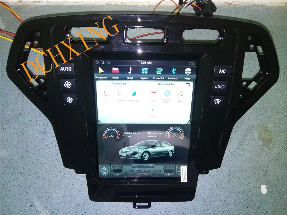 10,4 ''Tesla стиль Android 8,1 автомобильный DVD gps плеер для Ford Mondeo fusion 2007 2008 2009 2010 2011 2012 2013 PX6 CARPLAY