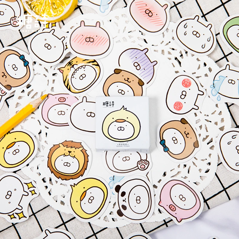 

Candy poetry rabbit doll mini paper diary sticker 45 pcs/pack sticker pack Decoration label Wholesale