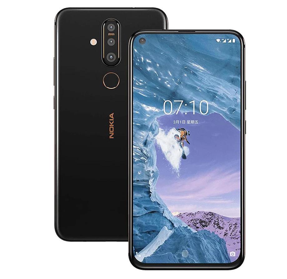 Nokia 8,1 Android мобильный телефон Octa Core 4 г LTE 6,18 ''4 ГБ оперативная память 64 Встроенная Dual SIM 20MP двойной сзади камеры NFC отпечатков пальцев