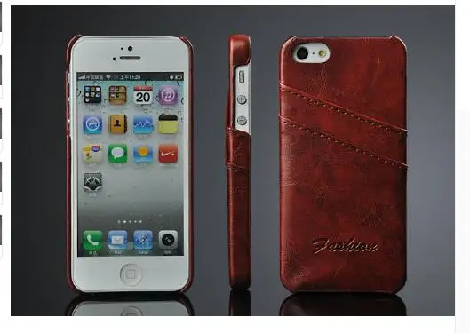 PU LEATHER CARD HOLDER ULTRA SLIM THIN BACK CASE COVER FOR APPLE IPHONE SE 5 5S 6 6S 6P |
