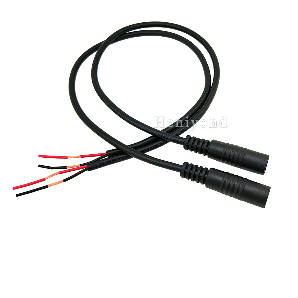 Free shipping 10Pcs 5.5 x 2.1mm famale DC Power Jack Connector Adapter Wire Cable 40cm For  led strip or cctv camera