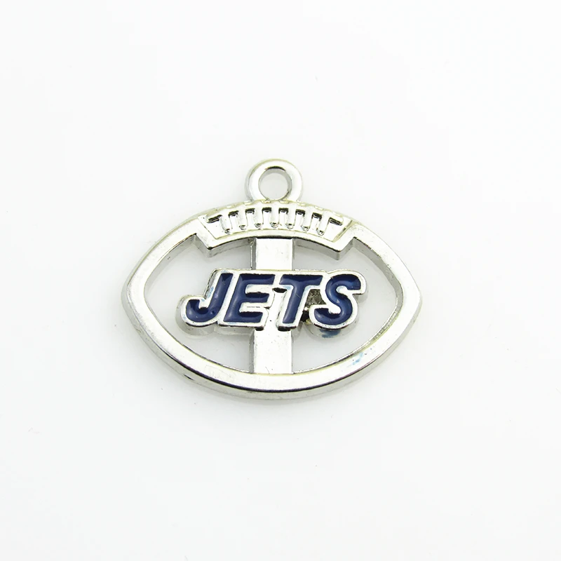 Fashion Sports New York Jets Dangle Charms Football Team Pendant DIY