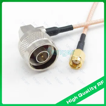

high quality N male plug 90 degree to RP-SMA male connector RG316 RG-316 Coaxial Pigtail Jumper RF cable 20inch 50cm
