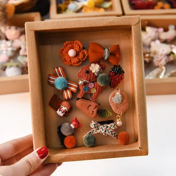 

10pcs/sets New Baby Hairpin Set Baby Hair Clips Headwear Korean Baby Girls Cute Handmade Hair Accessories BB Clip for Birthday