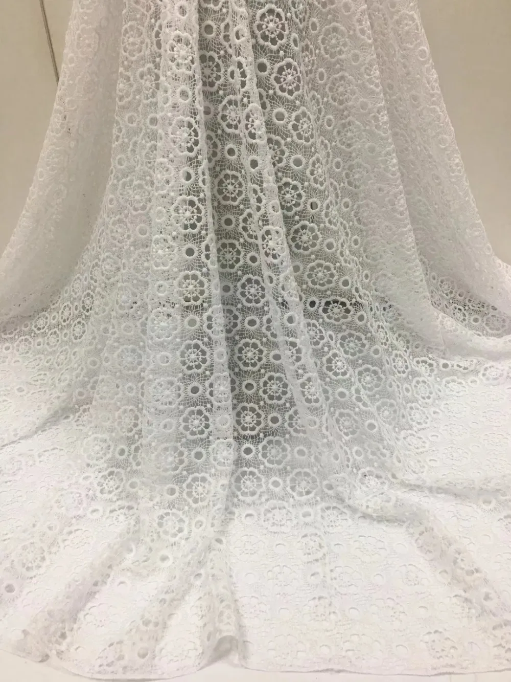Best Selling Milk Fiber Lace Fabric 5 yards High Quality Water Soluble
