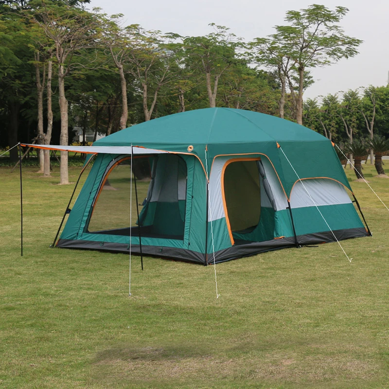 4 цвета ультра большой 6 10 12 двухслойный открытый 2 гостиные и 1 зал Семейный Кемпинг палатка в высокое качество большое пространство палатка