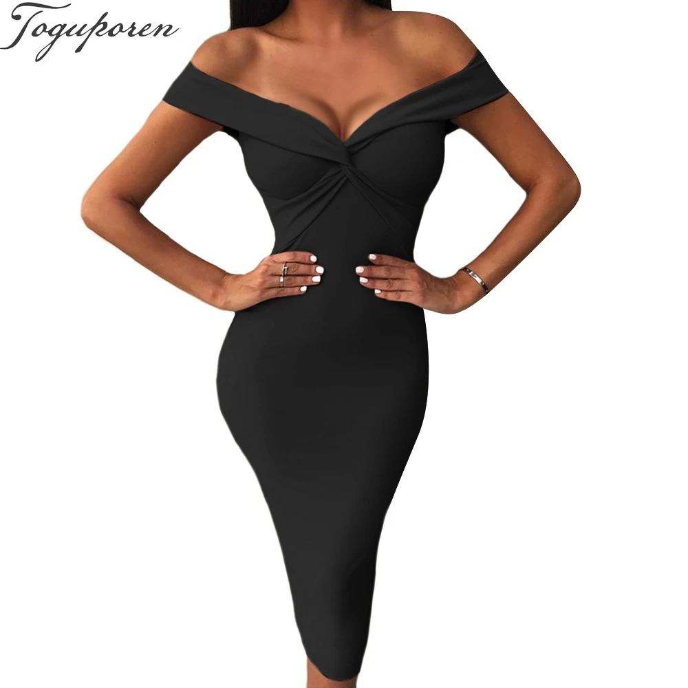 

Women Dress 2018 Summer Off Shoulder V Neck Sexy Club Dresses Bodycon Dresses Vestidos