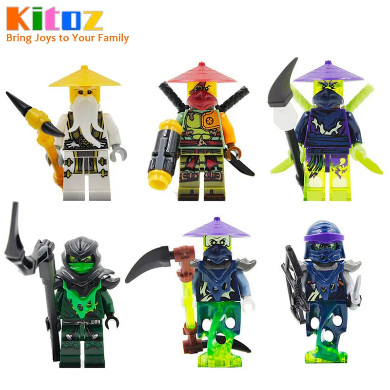 Kitoz злой Призрак ниндзя воин сенсей Wu Lloyd Ghoul Tar Soul Archer Ronin Cowler фигура строительный