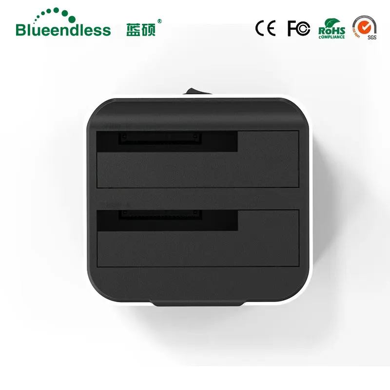Blueendless 2 Bay SATA Hdd док станция 3 5 "2 USB3.0 Dual SSD клон дубликатор Sata Корпус Blueendless 2 Bay SATA Hdd док станция 3 5 "2 USB3.0 Dual SSD клон дубликатор Sata Корпус