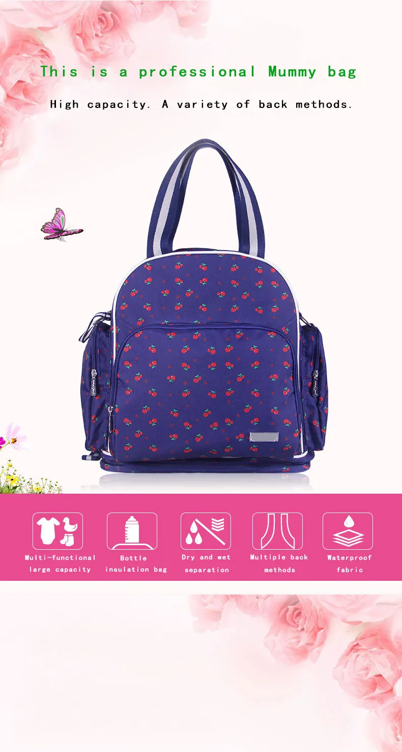 Модная детская сумка, многофункциональная сумка для мамы, рюкзак для мамы, большая Вместительная дорожная сумка для мамы и ребенка, сумка для подгузников Hanimom