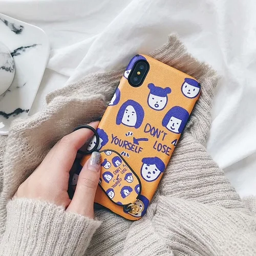 Original Cute Korean style Silicone Cases for iPhone X 6 6s Case TPU