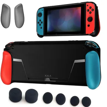 

Soft Protective Case for Nintend Switch NS NX Console TPU Shell Handle Grip Hand hold with Game Card Slot Anti-Shock Cover Caps