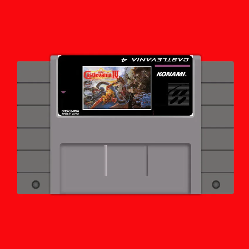 

Super Castlevania IV 16 bit Big Gray Game Card For USA NTSC Game Player