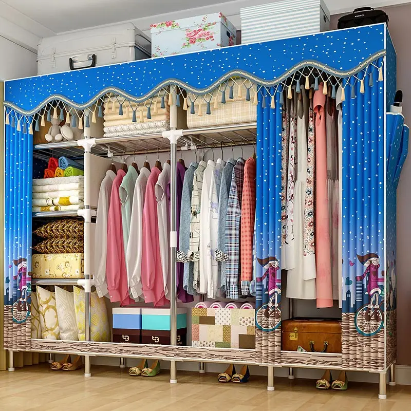  GIANTEX Cloth Wardrobe For clothes Fabric Folding Portable Closet Storage Cabinet Bedroom Home Furn - 33007817613