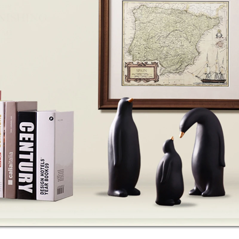 الرجعية غرفة المعيشة الديكور البطريق الأسرة الأطفال غرفة الديكور دراسة مكتب خزانة الأسرة هووسورمينغ هدية