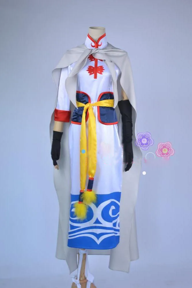 Anime Gintama Kagura Cosplay Costume cheongsam + Cloak Free Shipping | Тематическая одежда и униформа