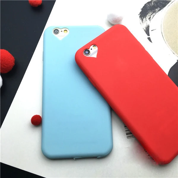 

Candy Case for iPhone 6S Soft TPU Silicone Covers Loving Heart Phone Cases for iPhone6s 7 Plus 5s 5 SE
