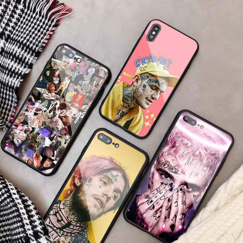 

Lil Peep Case for Apple iPhone Tempered Glass Phone Case For iPhone 6 6plus 7 plus 8 8plus 5 5S 5C SE For iPhone X XS XR XS Max