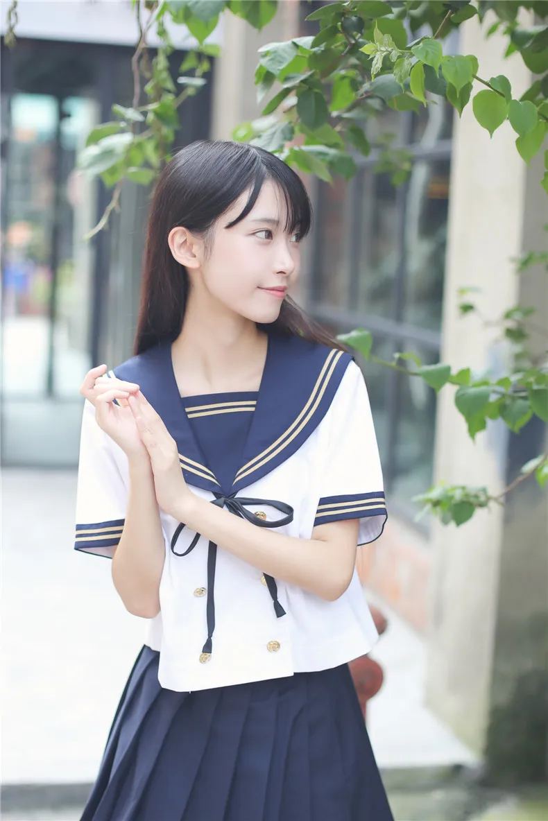Для девочек в японском моряцкий костюм студентов Школьная форма для японской средней школы Колледж военно-морской флот парусник одежда