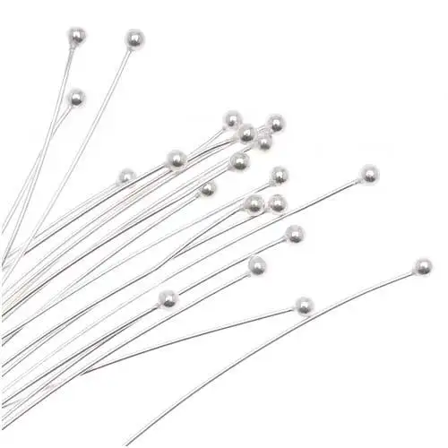 

500pcs Silver Plated Ball Head Pins Findings 50x0.5mm(w00241)