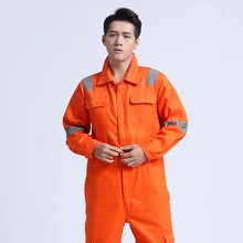 Spardwear Мужской оранжевый Рабочий комбинезон со светоотражающей лентой Спецодежда спецкостюм