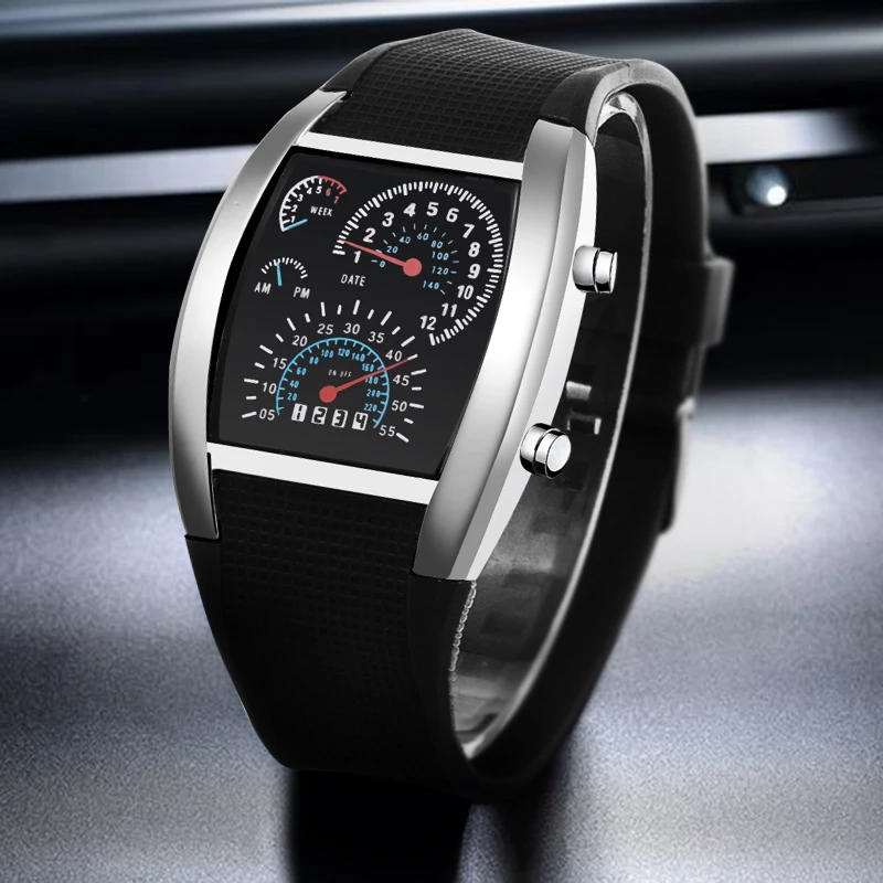 

Fashion Men's Watch Creative Digital Watch Men Electronic Watch LED Sport Watch Clock relogio masculino reloj digital hombre