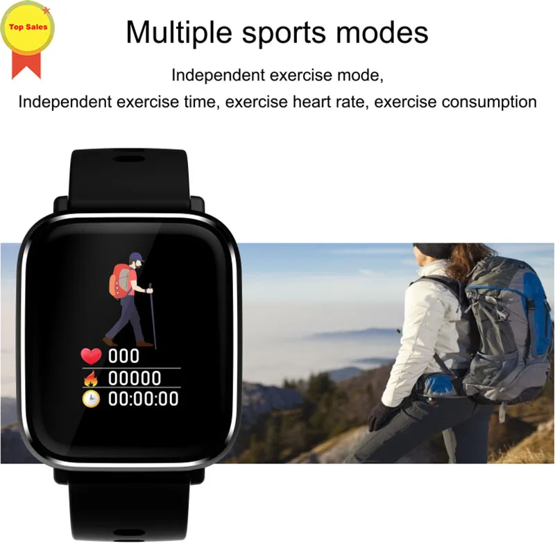 

Smart Watch 2019 new fashion Blood Pressure watch Sport Dynamic Heart Rate Monitor Pedometer fitness IP67 Waterproof Wristwatch