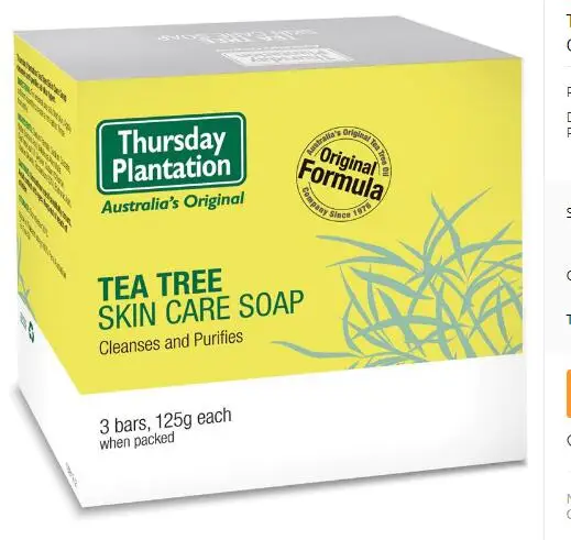 

Thursday Plantation Tea Tree Soap 3PCS*125g deal for removing the build up of oil and dirt for all skin types