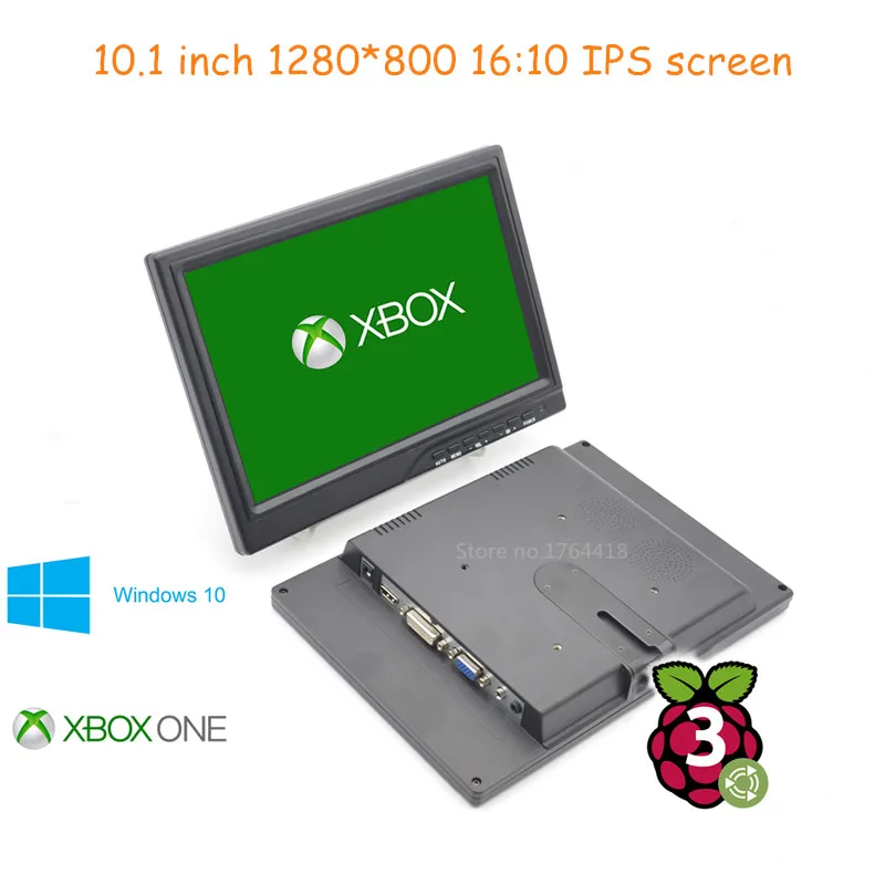 10 1-дюймовый экран 1280*800 с поддержкой 1080 p монитор IPS HDMI/VGA/DVI порт для Raspberry pi XBOX PS WiiU