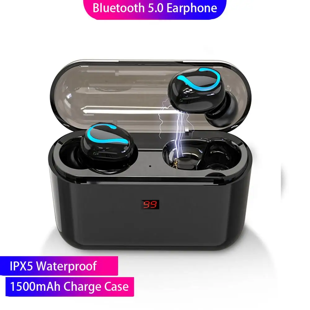 Беспроводные наушники TWS Bluetooth 5 0 3D стерео Hi Fi гарнитура IPX5 водонепроницаемые