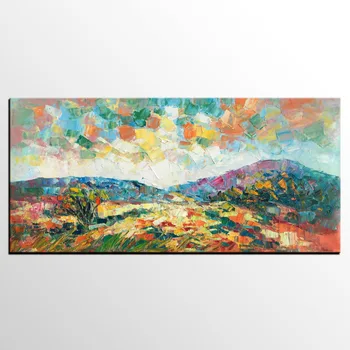 

Handmade thick knife Oil Painting Canvas Landscape Painting Canvas Art Mountain Landscape Painting Abstract Art