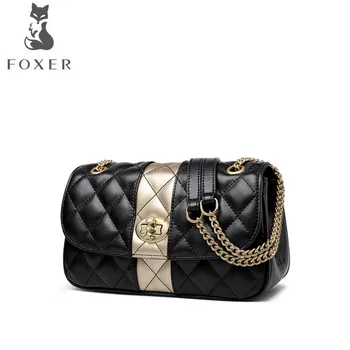 

FOXER brand bags for women 2020 new women leather bag luxury handbags bags designer Lingge fashion women leather shoulder bag