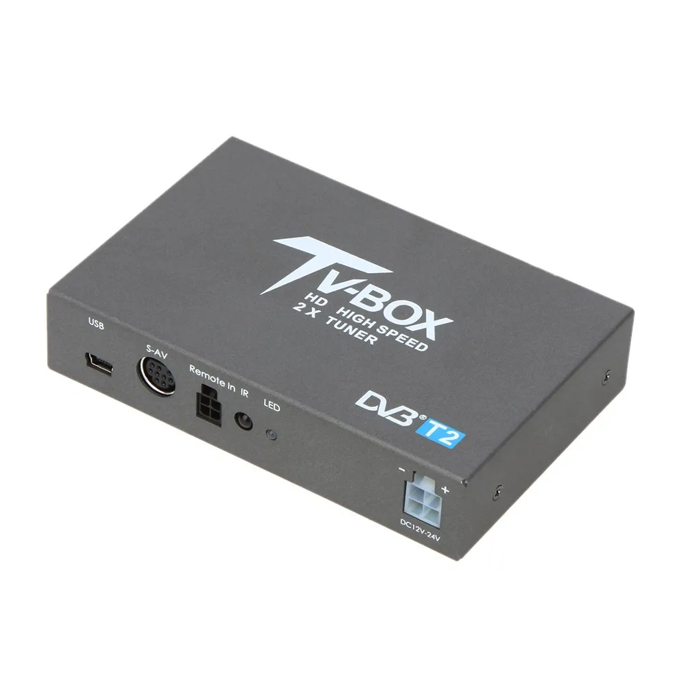 Dvb t2 коробка цифровой ТВ приемник с двумя тюнером/антенна для автомобиля высокая скорость сильный сигнал приемник для автомобиля монитор DVB-T2