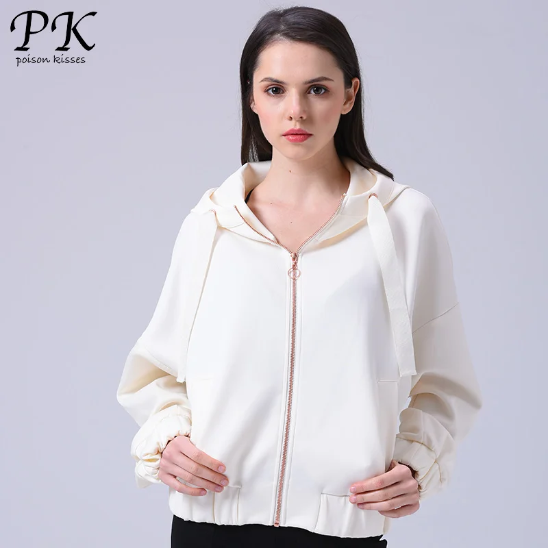 Ideal PK Basic Jacket Coat Women Zipper Streetwear Female Oversize Veste Windbreaker Womens Autumn Jacket