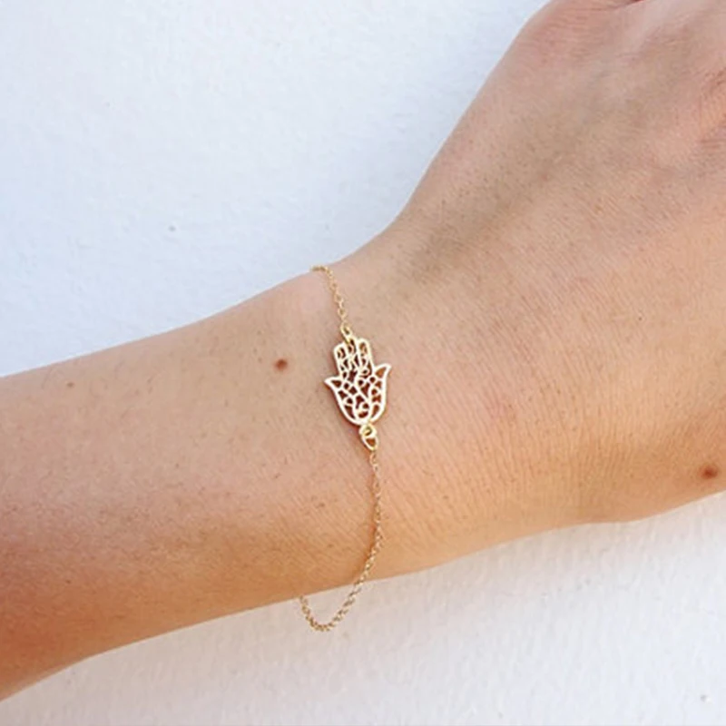 

Simple Gold bracelet Fatima bracelet For Women Fashion jewelry SH025