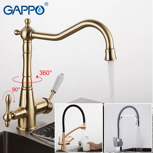 Special Offers GAPPO kitchen faucet antique brass kitchen filter taps faucets drinking water mixers tap water purified faucet                  