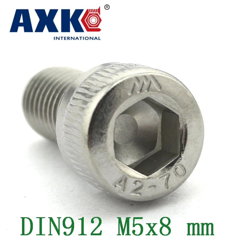 

2019 Parafusos Free Shipping 50pcs/lot Metric Thread Din912 M5x8 Mm M5*8 304 Stainless Steel Hex Socket Head Cap Screw Bolts
