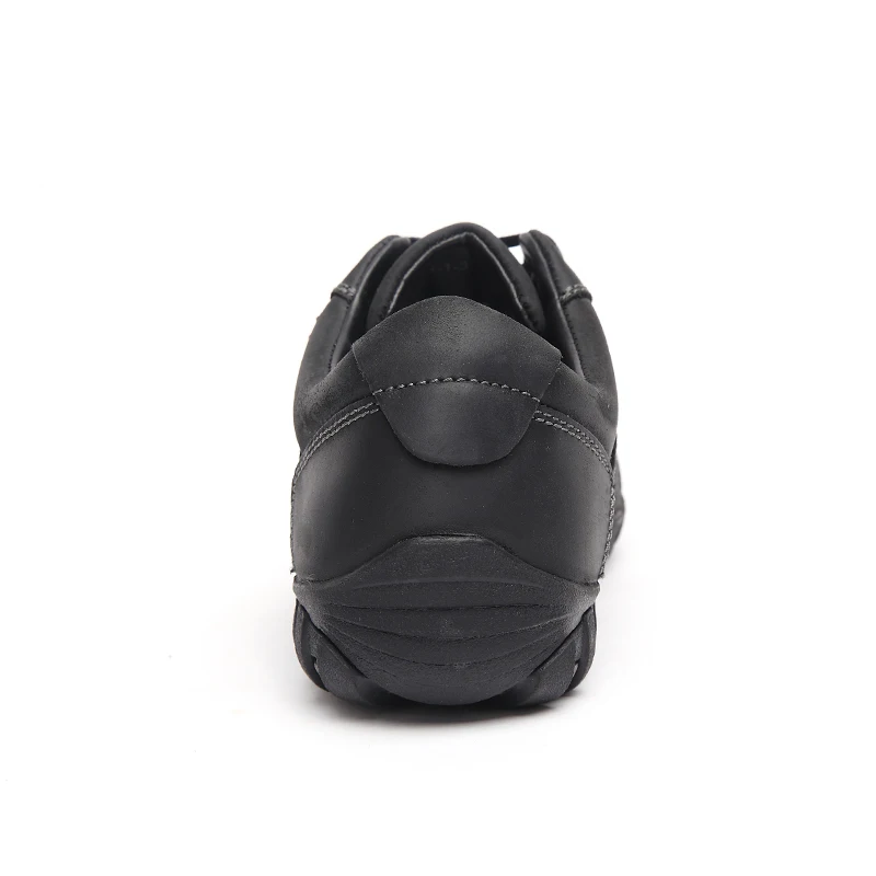 LINGGE Brand Business Style Men's Shoes Genuine Leather lace-up Men Shoe Rubber Sole Brown Male Shoe Comfortable Casual Shoes