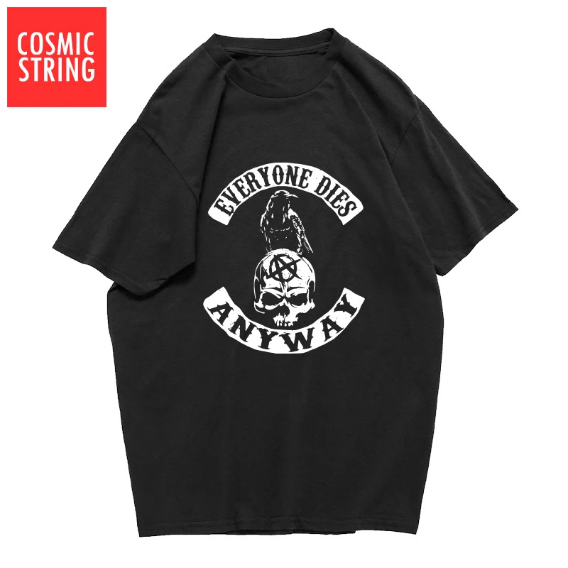 COSMIC STRING 100% cotton short sleeve cool men Tshirt casual loose summer knitted men t shirt male tee shirts tops