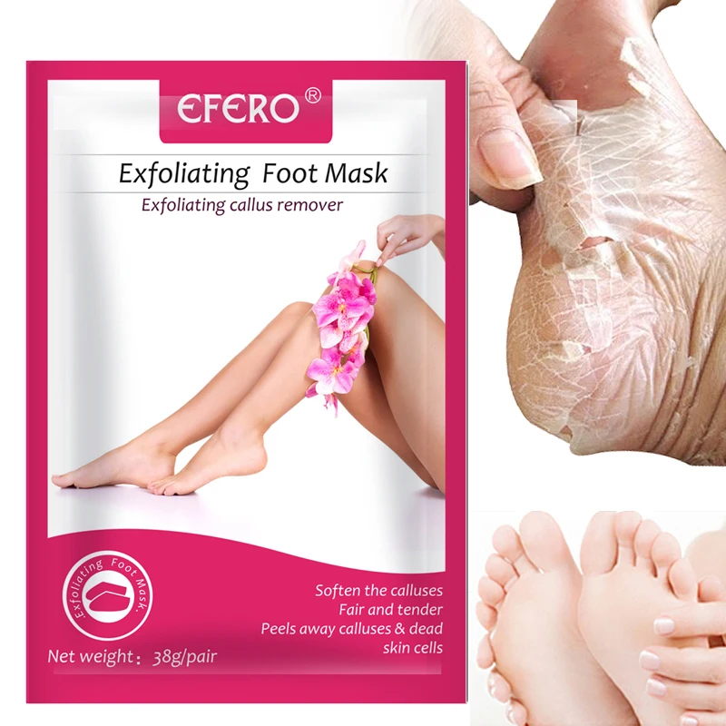 

EFERO Baby Feet Peeling Renewal Exfoliating Foot Mask Remove Dead Skin Cuticles Pedicure Socks Rose Essence Foot Mask TSLM1