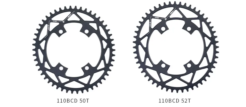 Дорожный велосипед овальный диск 42 T/44 T/46 T/48 T/50 T/52 Tchainwheel из алюминиевого сплава Звезда для цепи велосипеда Положительные и отрицательные зубы