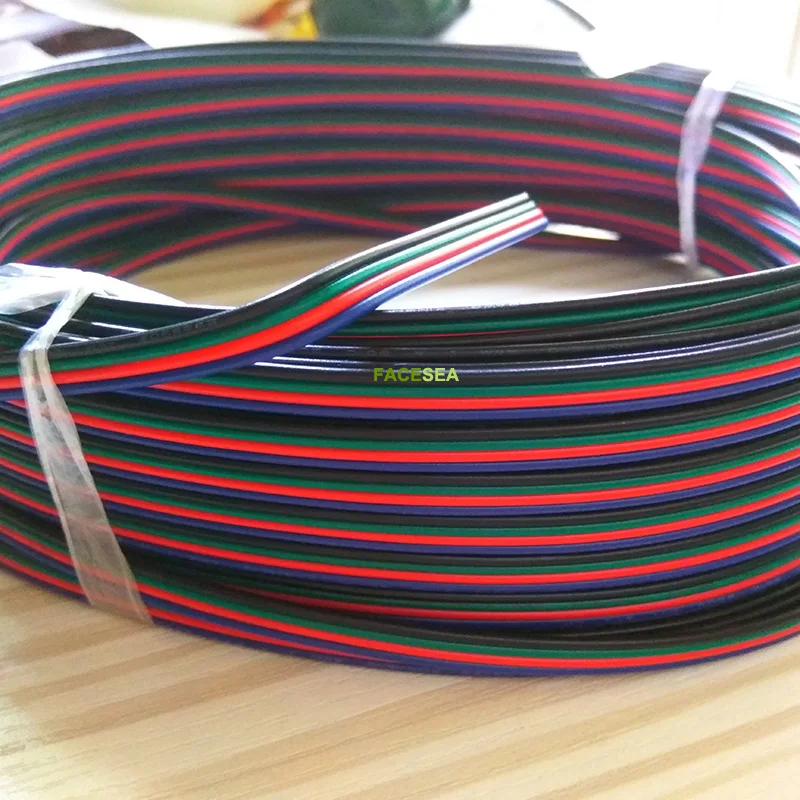 4 контактный медный провод из луженой меди удлинитель RGB Светодиодная лента 22AWG