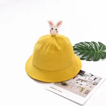 Милый мультфильм кролик ребенок вельветовые рыбак шляпа новая осенняя для мальчиков и девочек мода бассейна cap