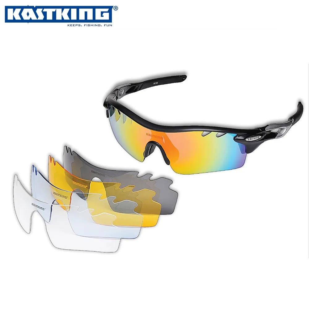 KastKing New Detachable Polarized Sports Glasses Set Set Interchangeable Lens Sports Eyewear Fishing Glasses Extra Free
