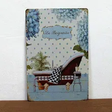 [Mike86] Ванна жестяная вывеска искусство украшения дома Паб в отеле бар Винтаж стены Painitng AA-13 заказ смешивания 20*30 см