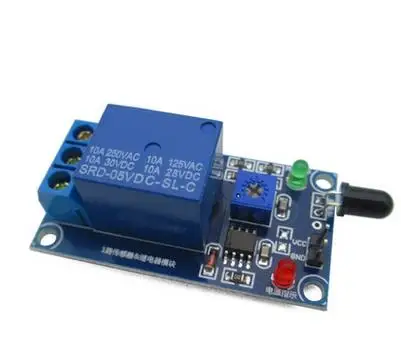 

Flame sensor relay module fire detection fire alarm