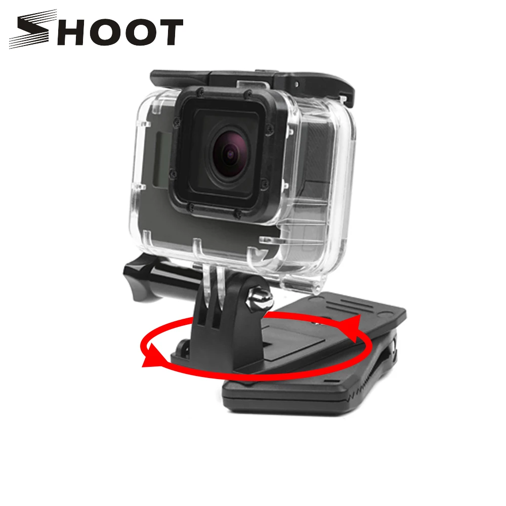 

SHOOT 360 Degree Rotary Hat Belt Backpack Clip Clamp Mount for GoPro Hero 6 5 7 4 Session Sjcam Xiaomi Yi 4K Eken H9 Accessories
