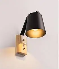 Скандинавские Современные Творческий Спальня прикроватная настенная лампа для создания модного маникюра Гостиная лестничный пролет исследование коридор лампа Macaroon - Цвет абажура: Black