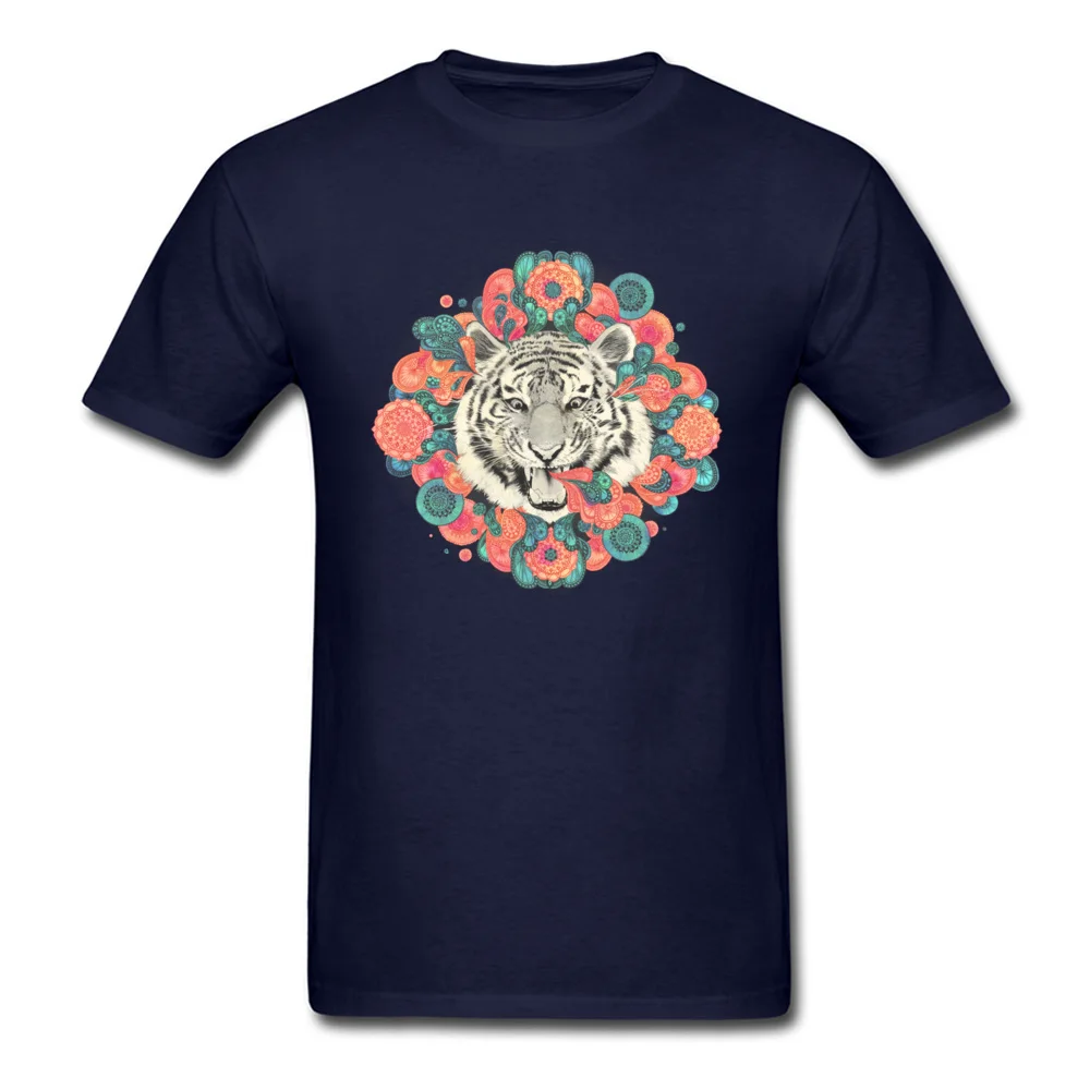 Tops T Shirt bengal mandala Summer Newest Casual Short Sleeve All Cotton Round Collar Boy T-Shirt Casual Tee Shirts bengal mandala navy